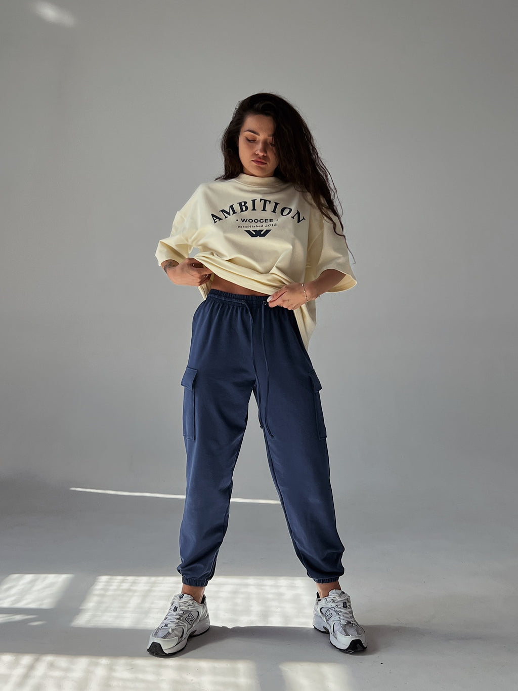 Pants Cargo AMBITION — Indigo