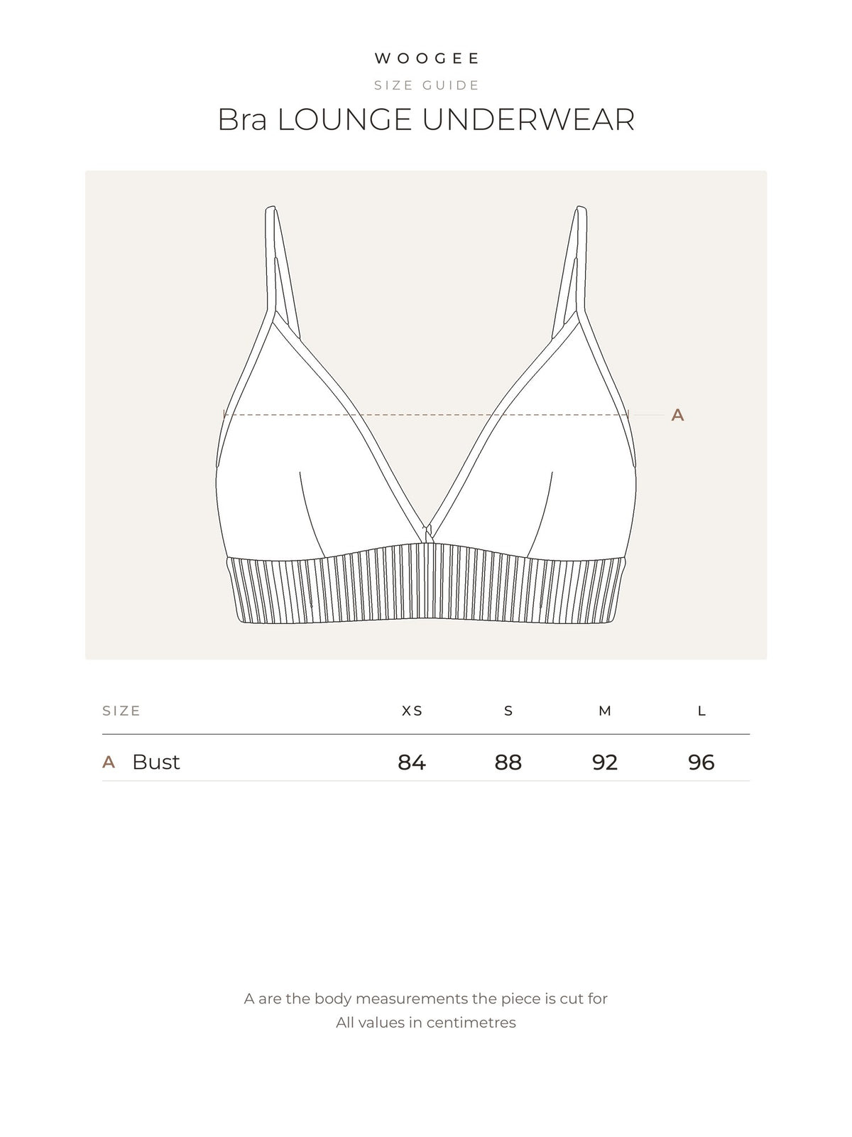 Size & fit — Milk — Nude — WOOGEE