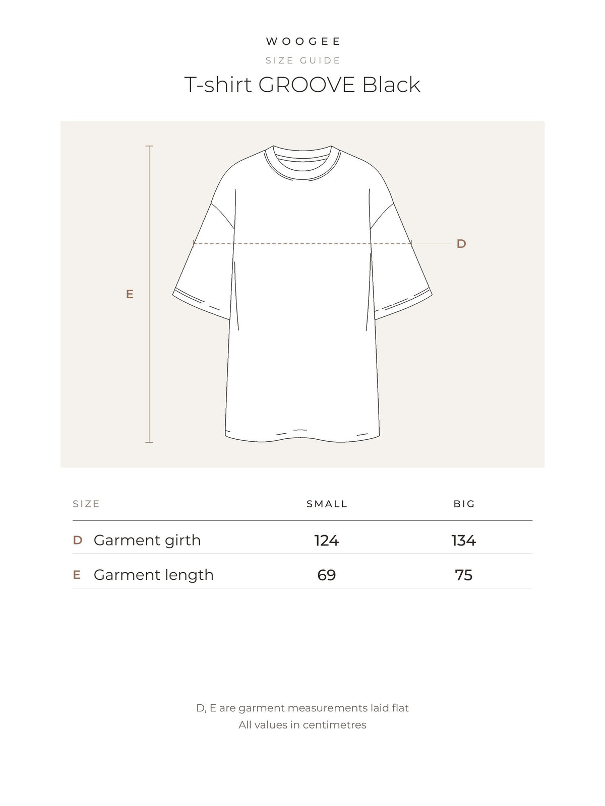 T-shirt GROOVE Black — Size & fit — WOOGEE