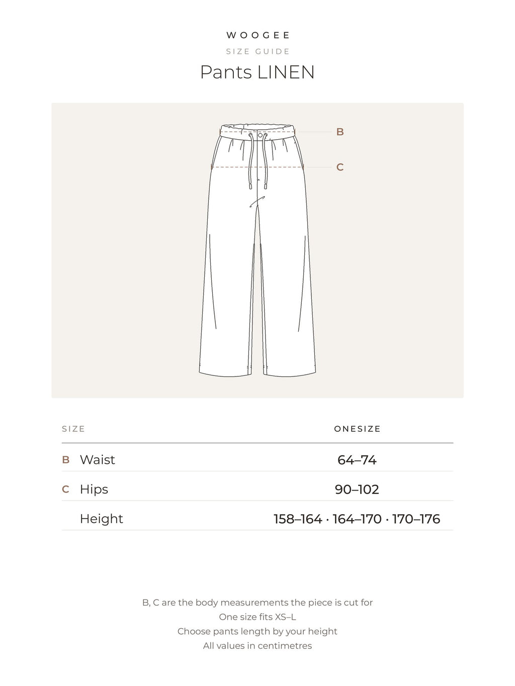 Size & fit — Beige — Green — Milky — WOOGEE