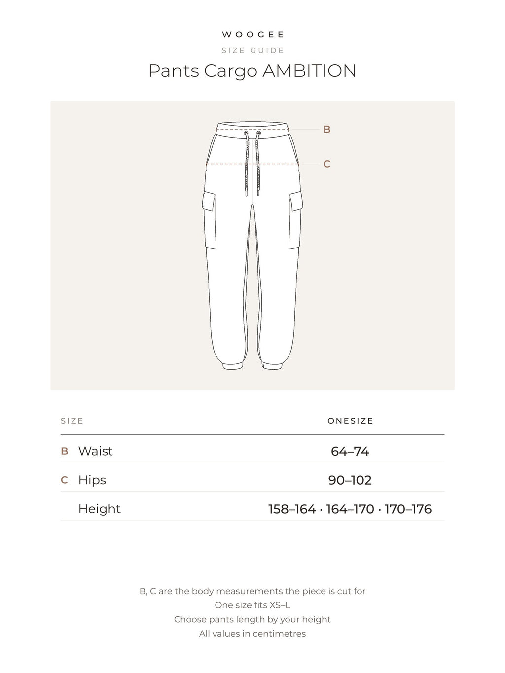 Size & fit — Vanilla — Indigo — Pink — WOOGEE