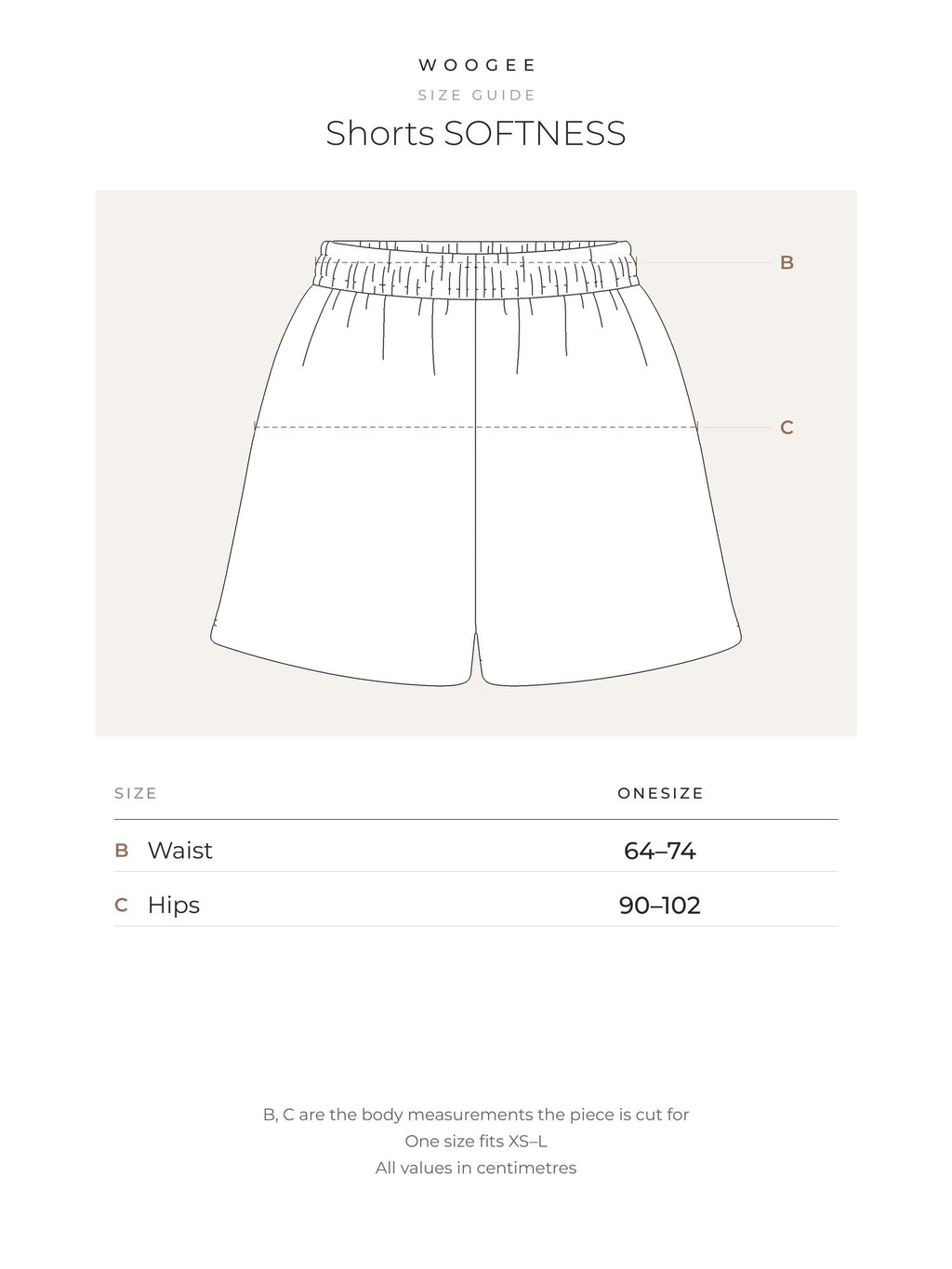 Size & fit — Pink — Ash — WOOGEE