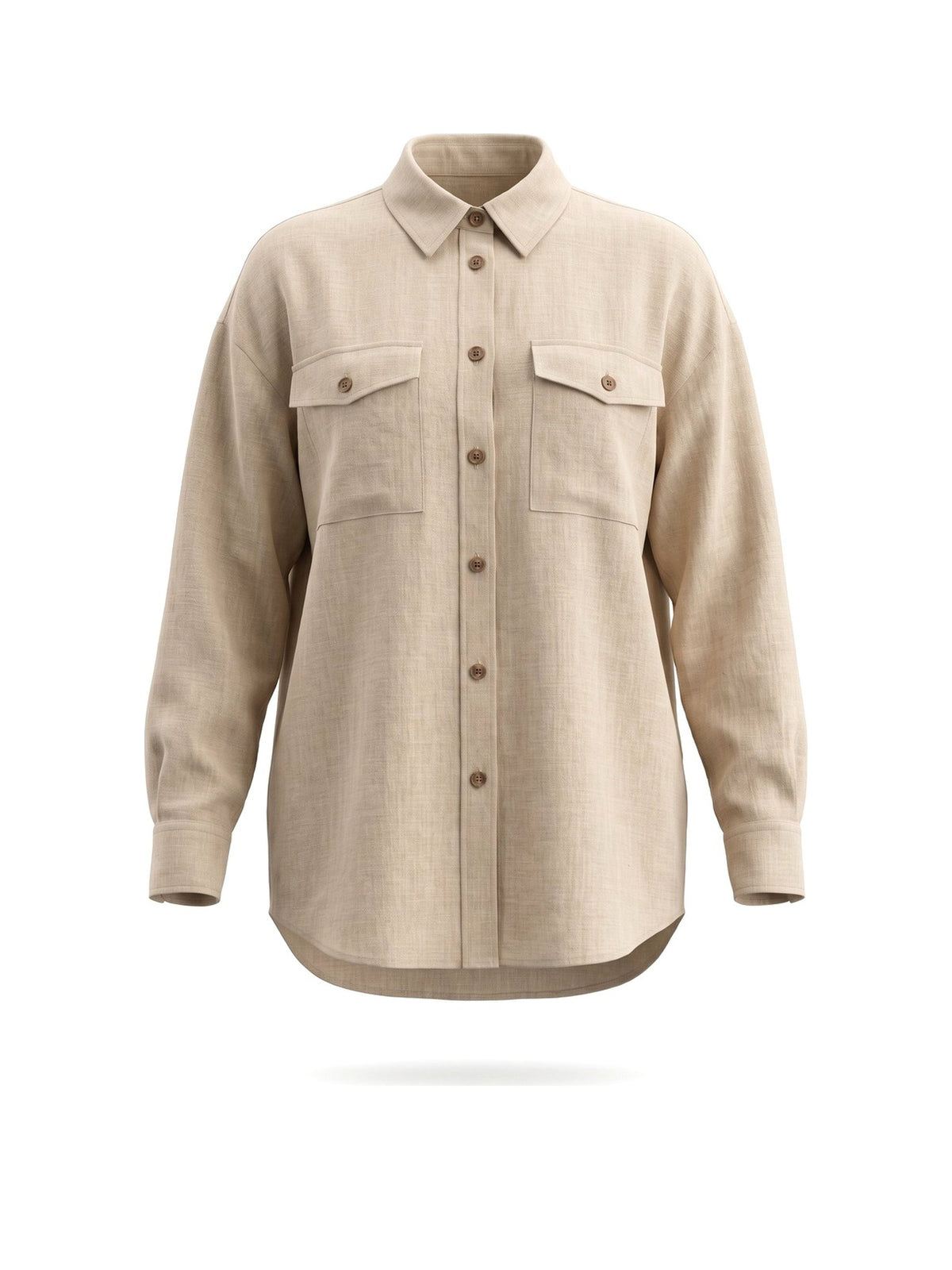 Shirt LINEN — Beige — WOOGEE