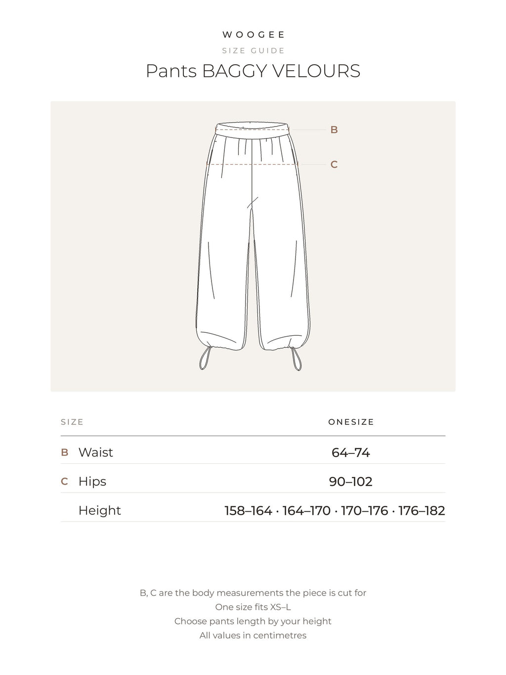 Size & fit — Marl Grey — Chocolate — WOOGEE
