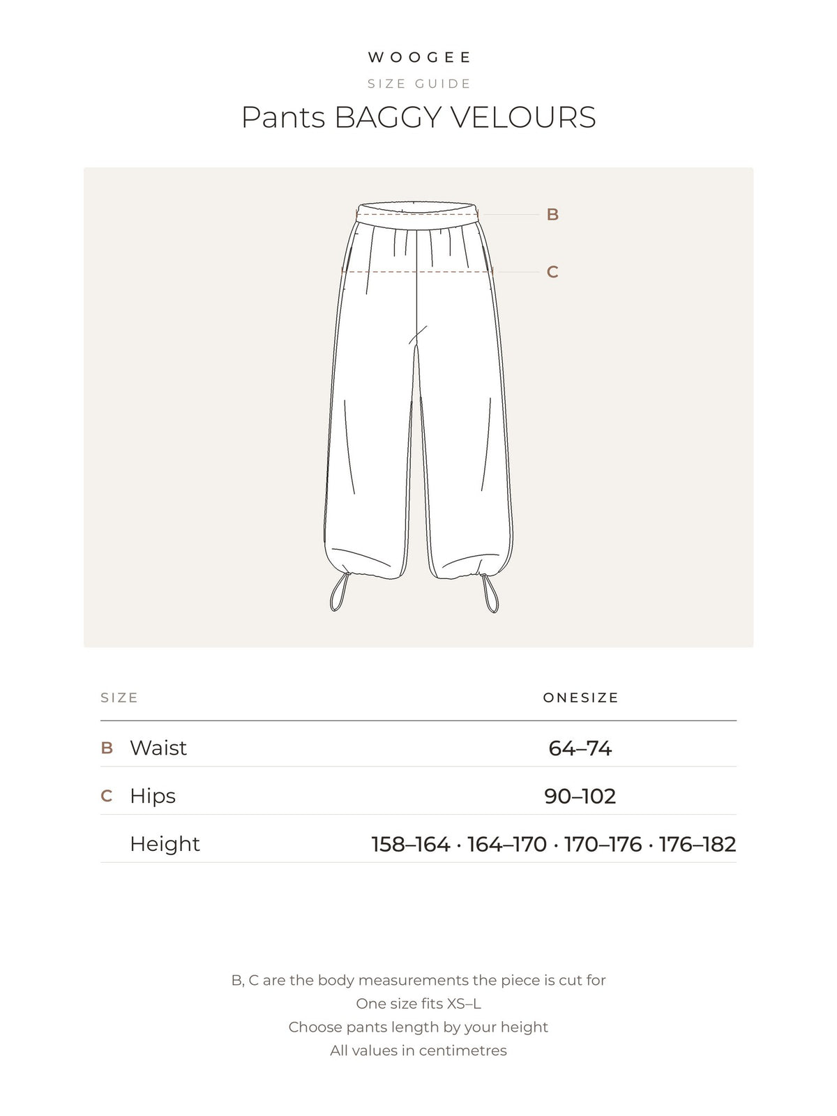 Size & fit — Marl Grey — Chocolate — WOOGEE