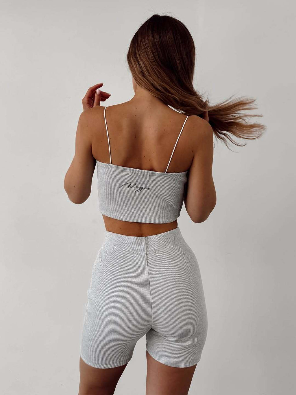 Bike Shorts "SIMPLE NEW" — Grey Melange