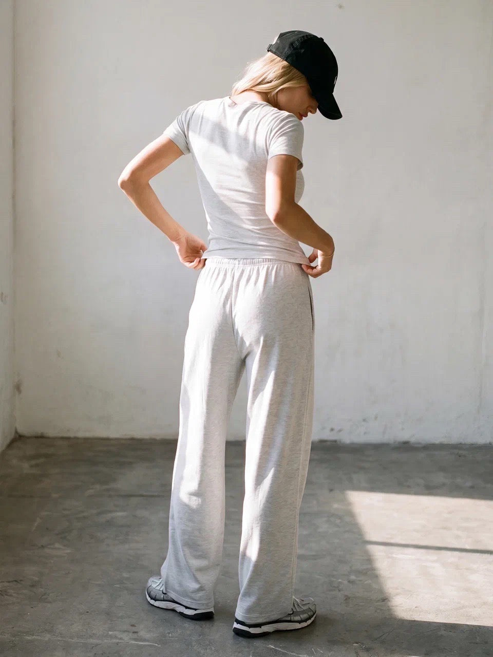 Pants LOUNGE — Grey Melange — WOOGEE