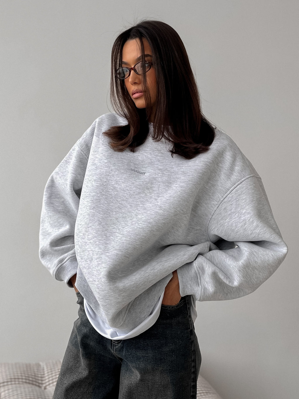 Sweatshirt COSY ( One Size) — Grey Melange