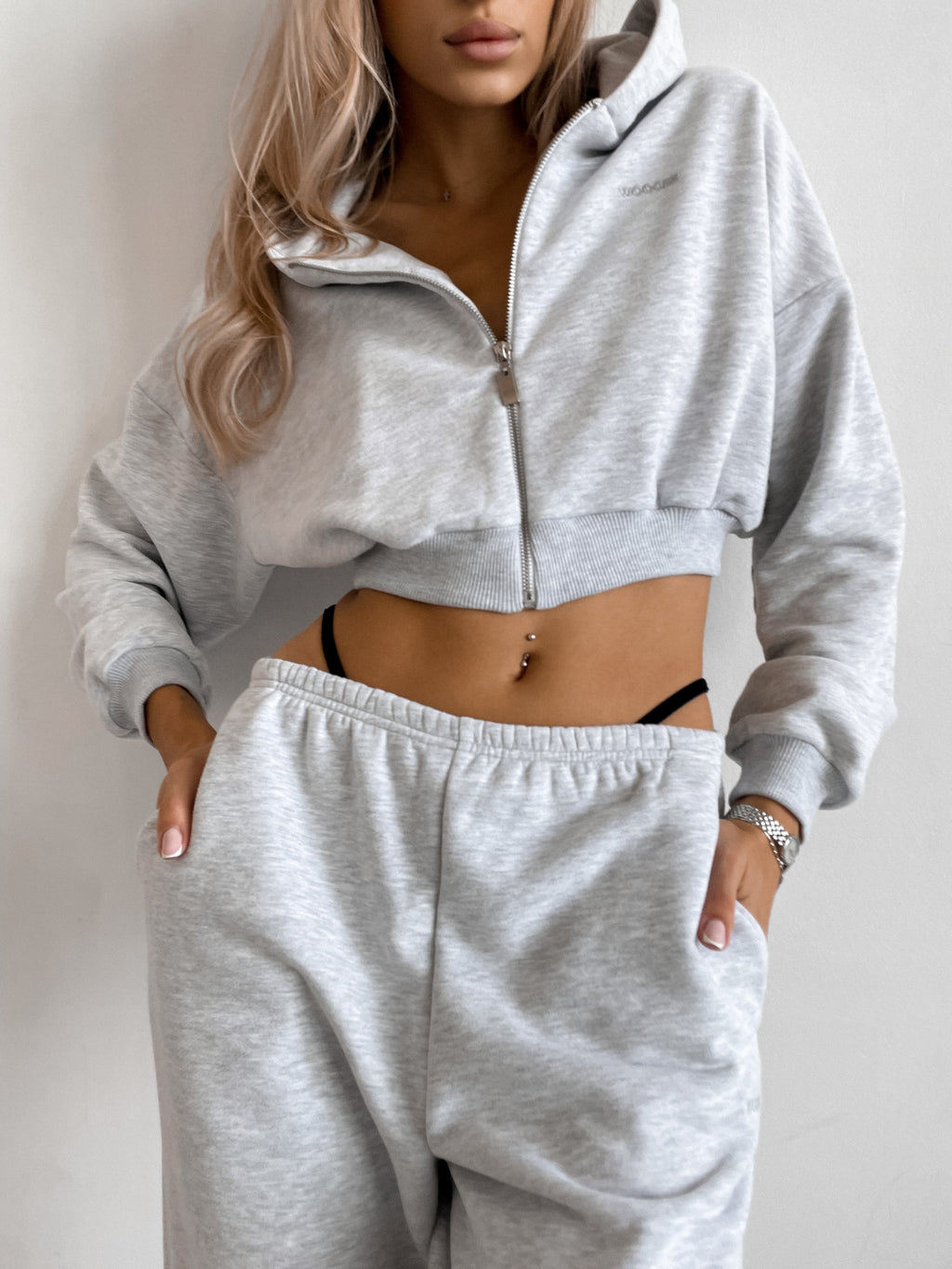 Hoodie MOVE — Grey Melange