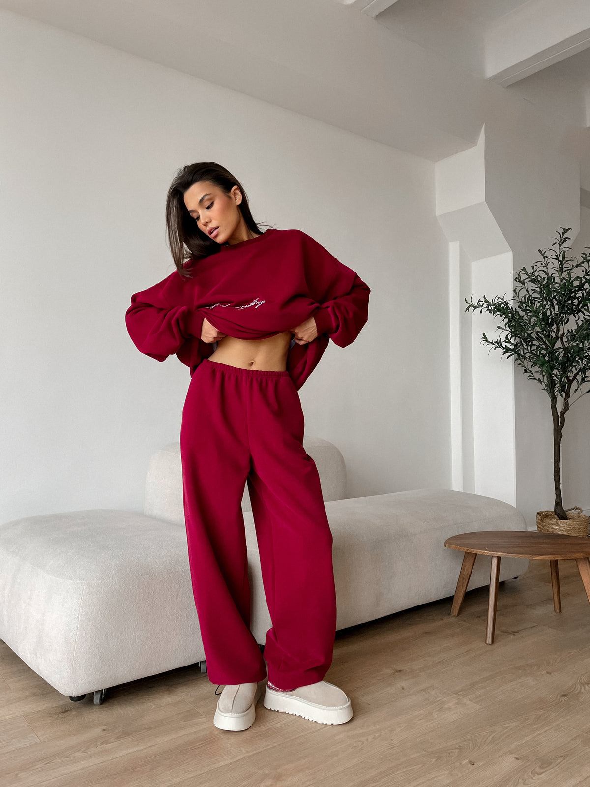 Sweatshirt YOU CAN — Burgundy