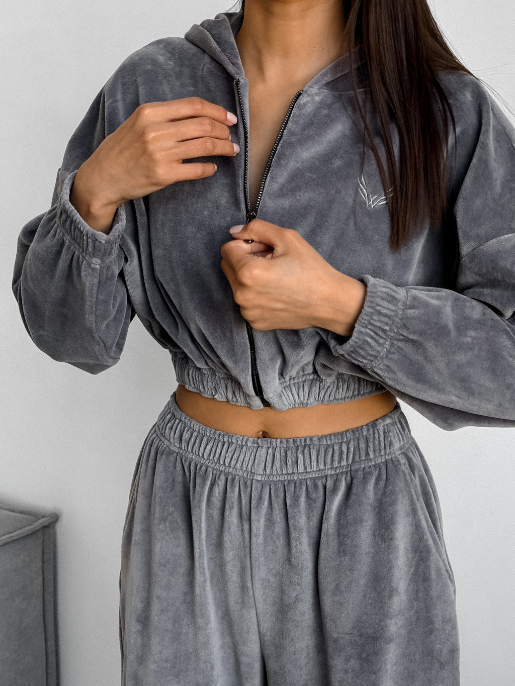 Hoodie ZIP SOFTNESS — Ash
