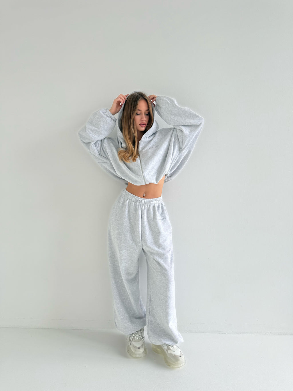 Pants BAGGY — Grey Melange