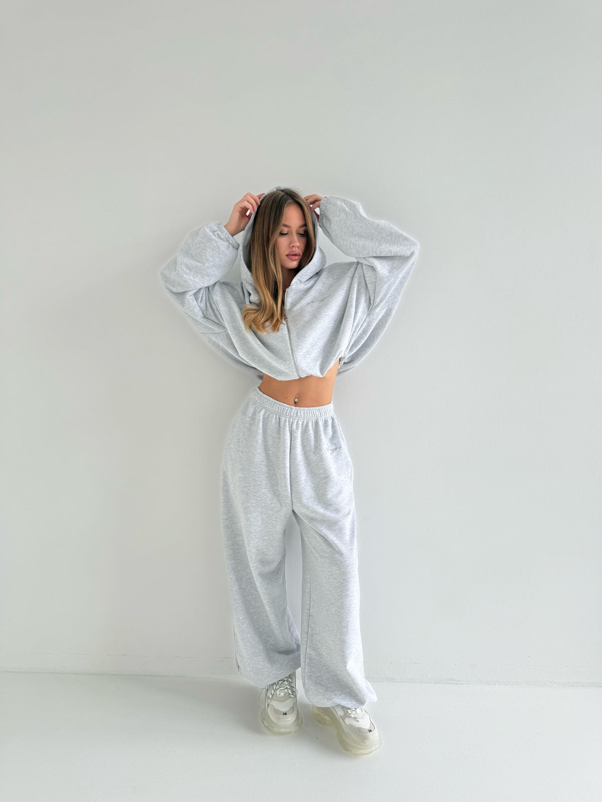 Pants BAGGY — Grey Melange