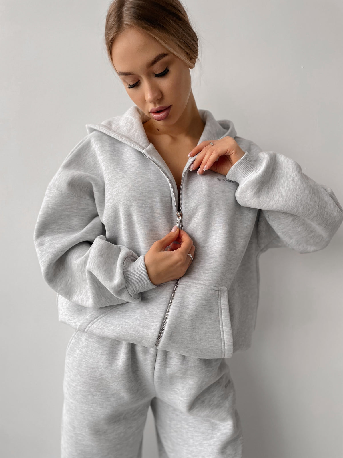 Hoodie MOVE — Grey Melange