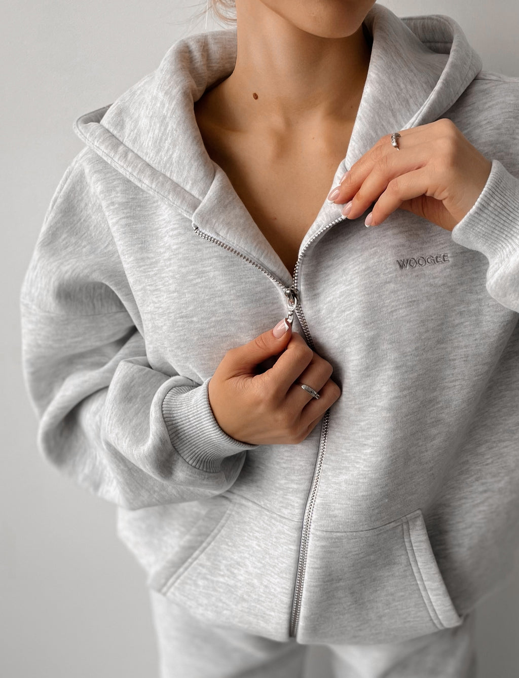 Hoodie MOVE — Grey Melange