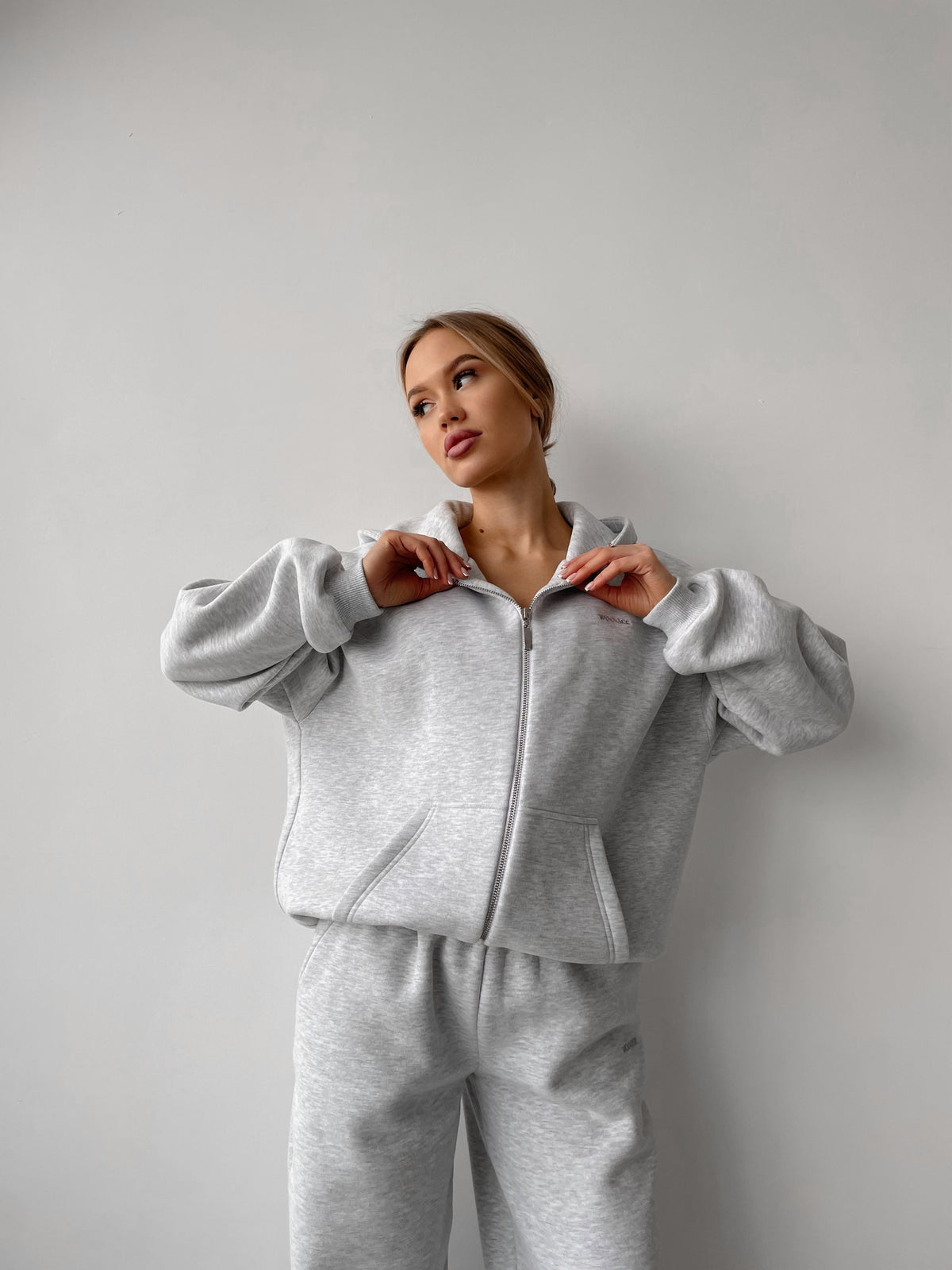 Hoodie MOVE — Grey Melange