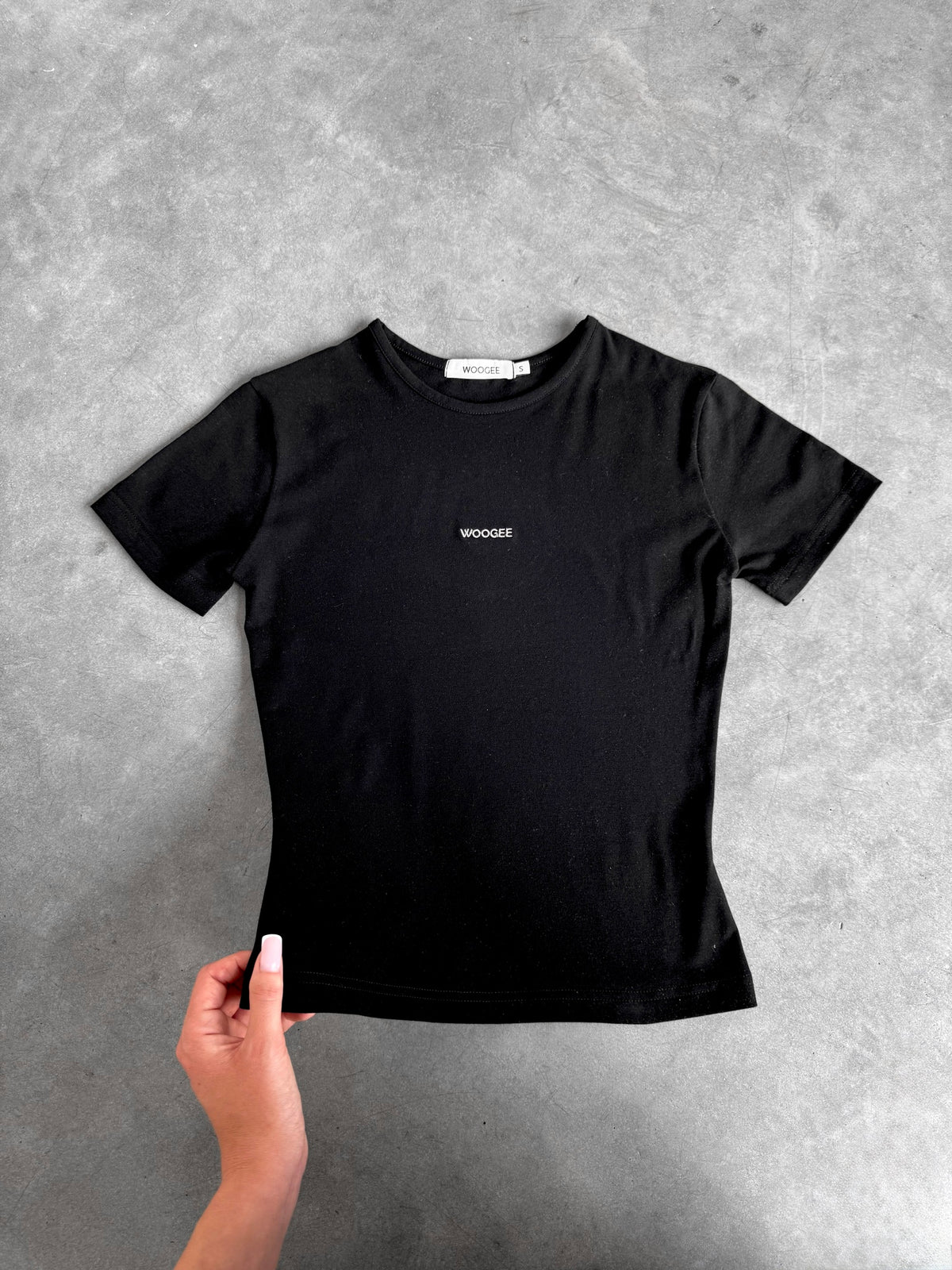 T-shirt "LOUNGE" — Black — WOOGEE