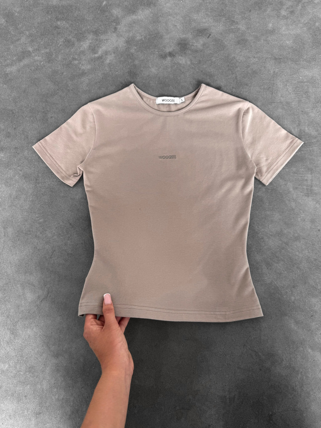T-shirt "LOUNGE" — Nude — WOOGEE