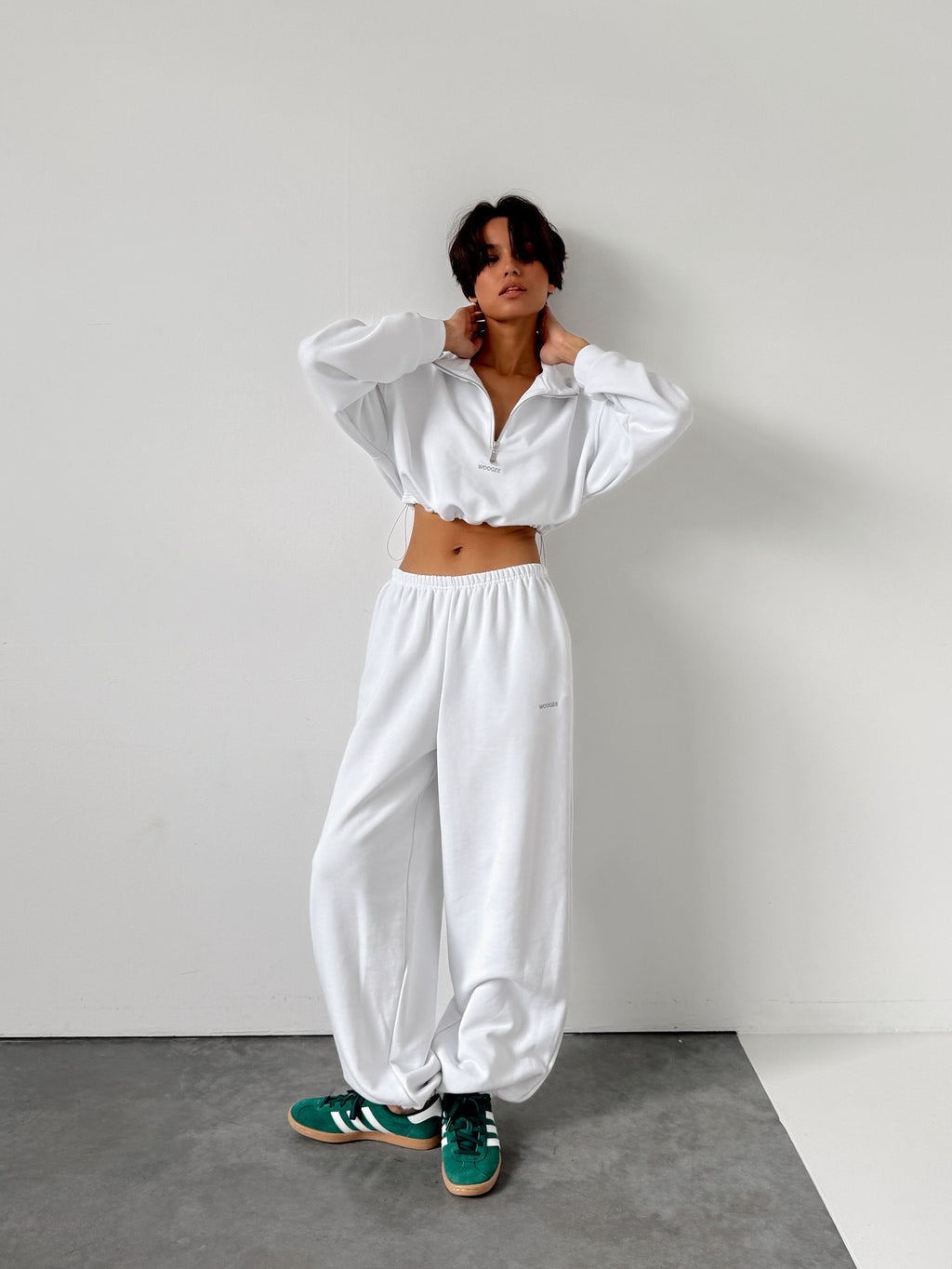 Crop Sweatshirt ACE — White
