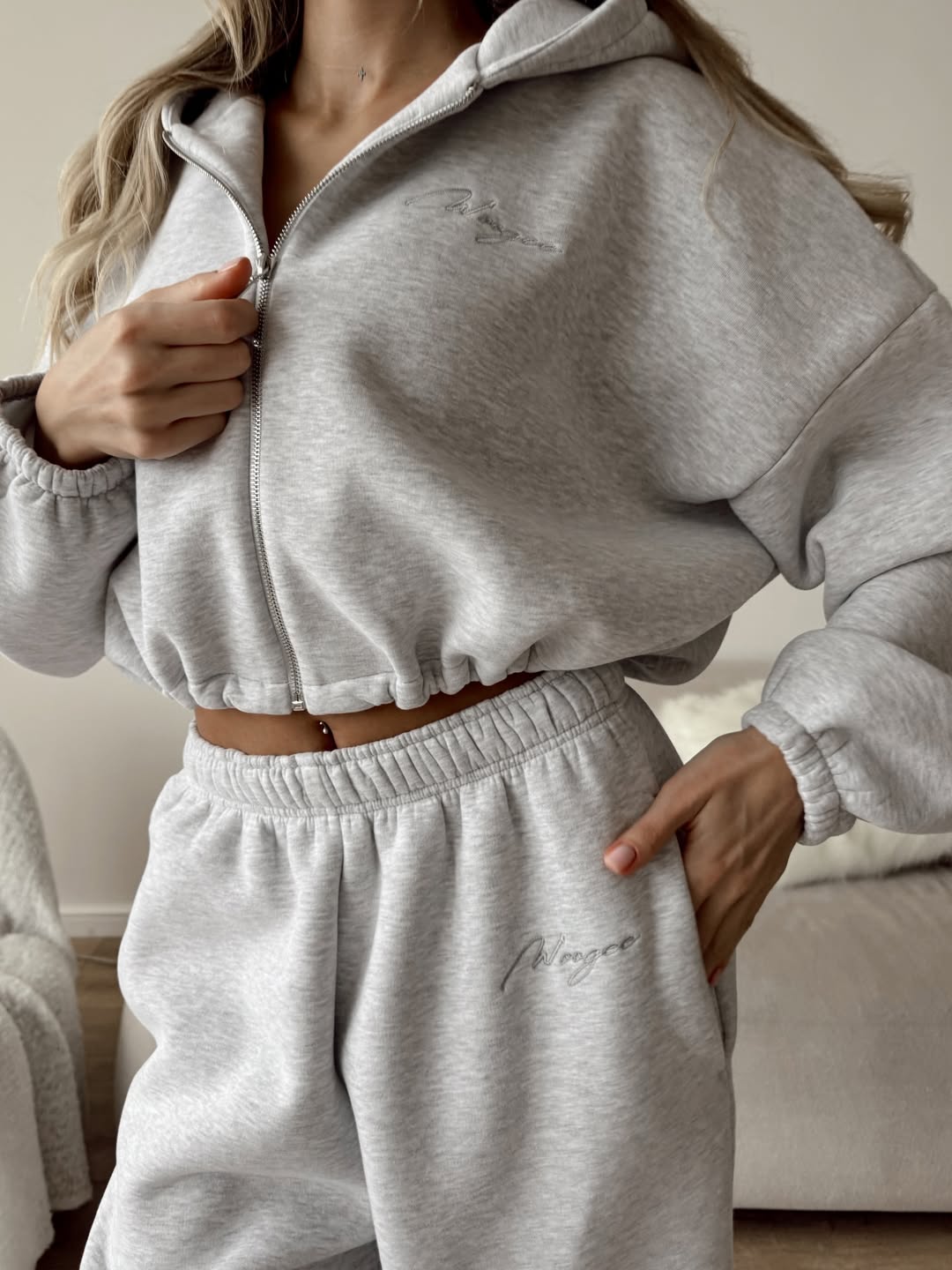 Hoodie BAGGY Winter — Grey Melange