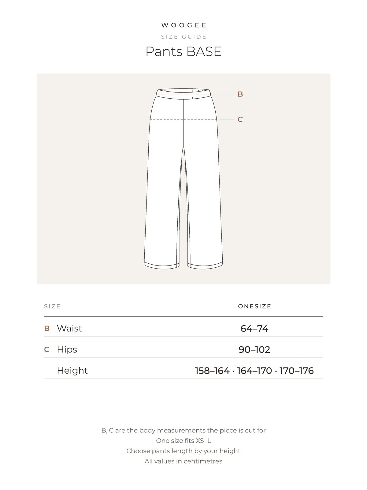 Size & fit — Grey Melange — Milk — Black — WOOGEE