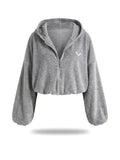 Hoodie BAGGY VELOURS — Marl Grey