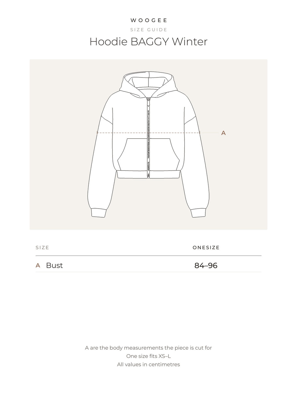 Size & fit — Grey Melange — Cream — Black — Chocolate — WOOGEE