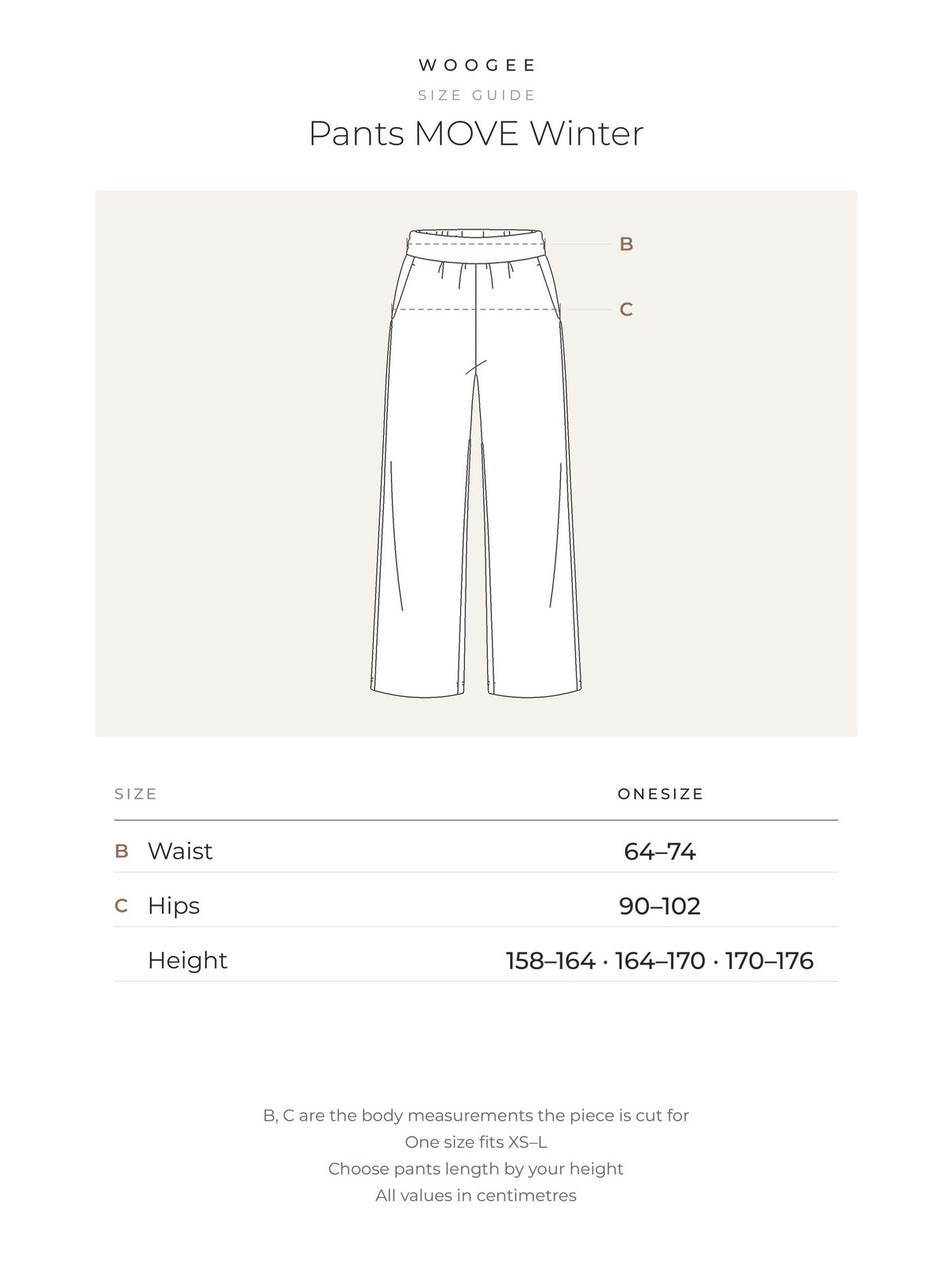 Size & fit — Grey Melange — Pink — Black — WOOGEE