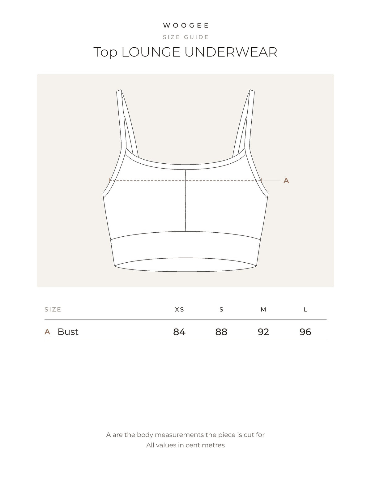Size & fit — Milk — Nude — WOOGEE