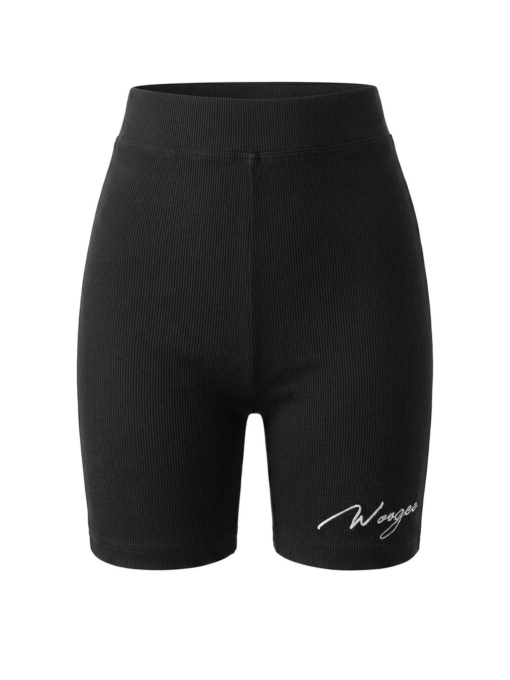 Bike Shorts "SIMPLE NEW" — Black — WOOGEE