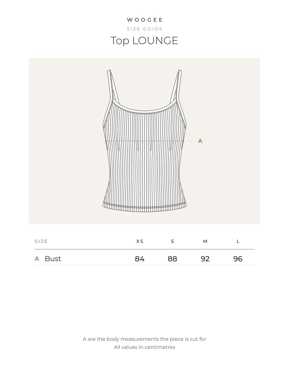 Size & fit — Grey Melange — Cream — Butter — Nude — Black — Chocolate — WOOGEE