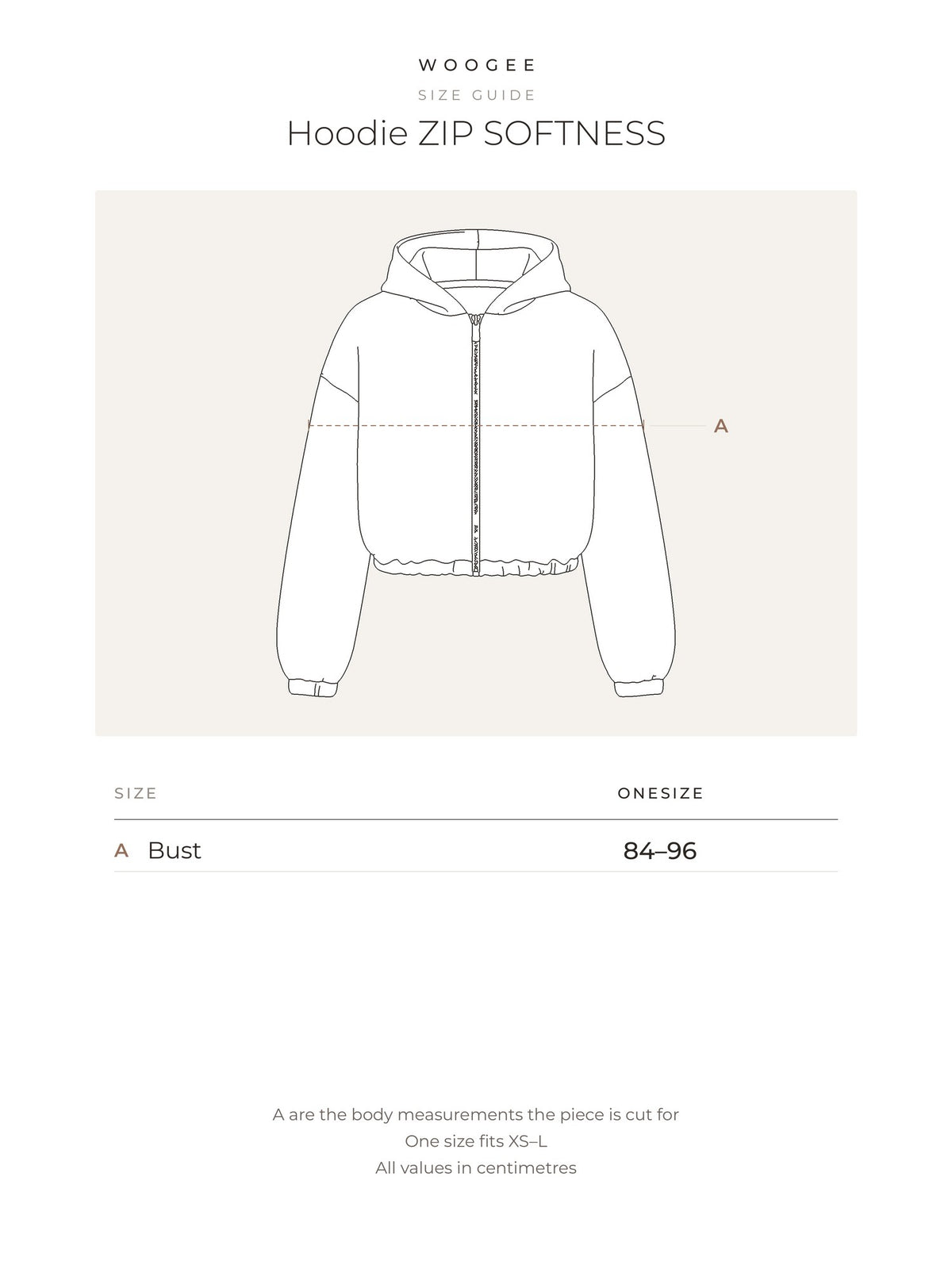 Size & fit — Mocha — Milk — Ash — Sand — Pink — WOOGEE