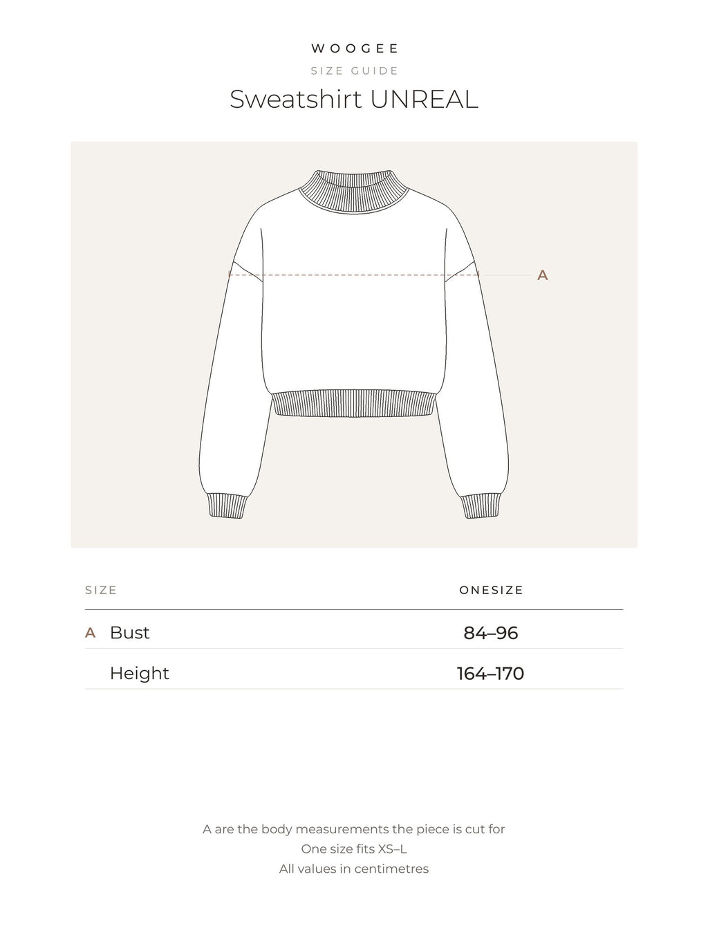 Size & fit — Asphalt — Barbie — Grey Melange — Milk — WOOGEE