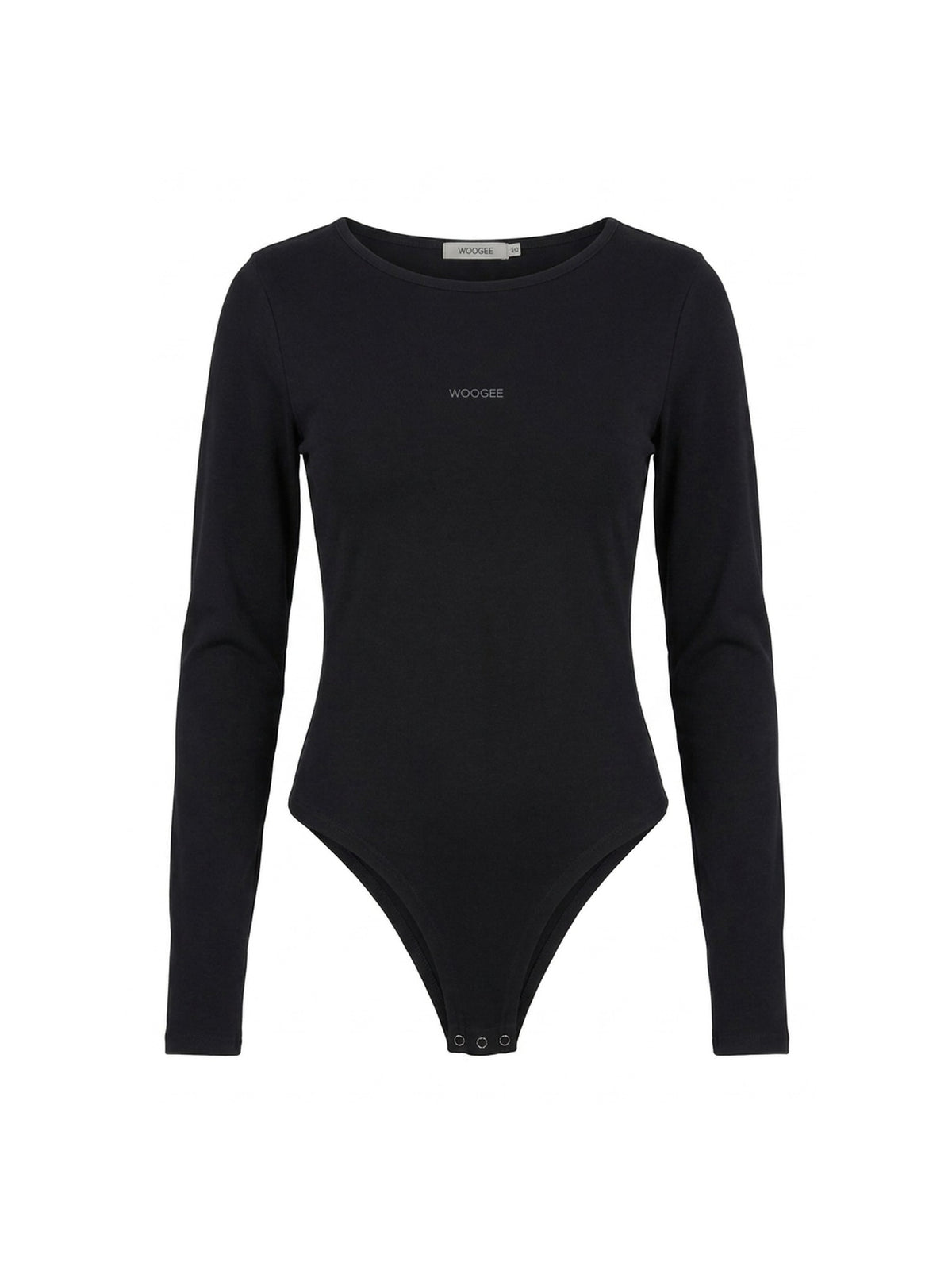Bodysuit with Sleeves "LOUNGE light" — Black — WOOGEE