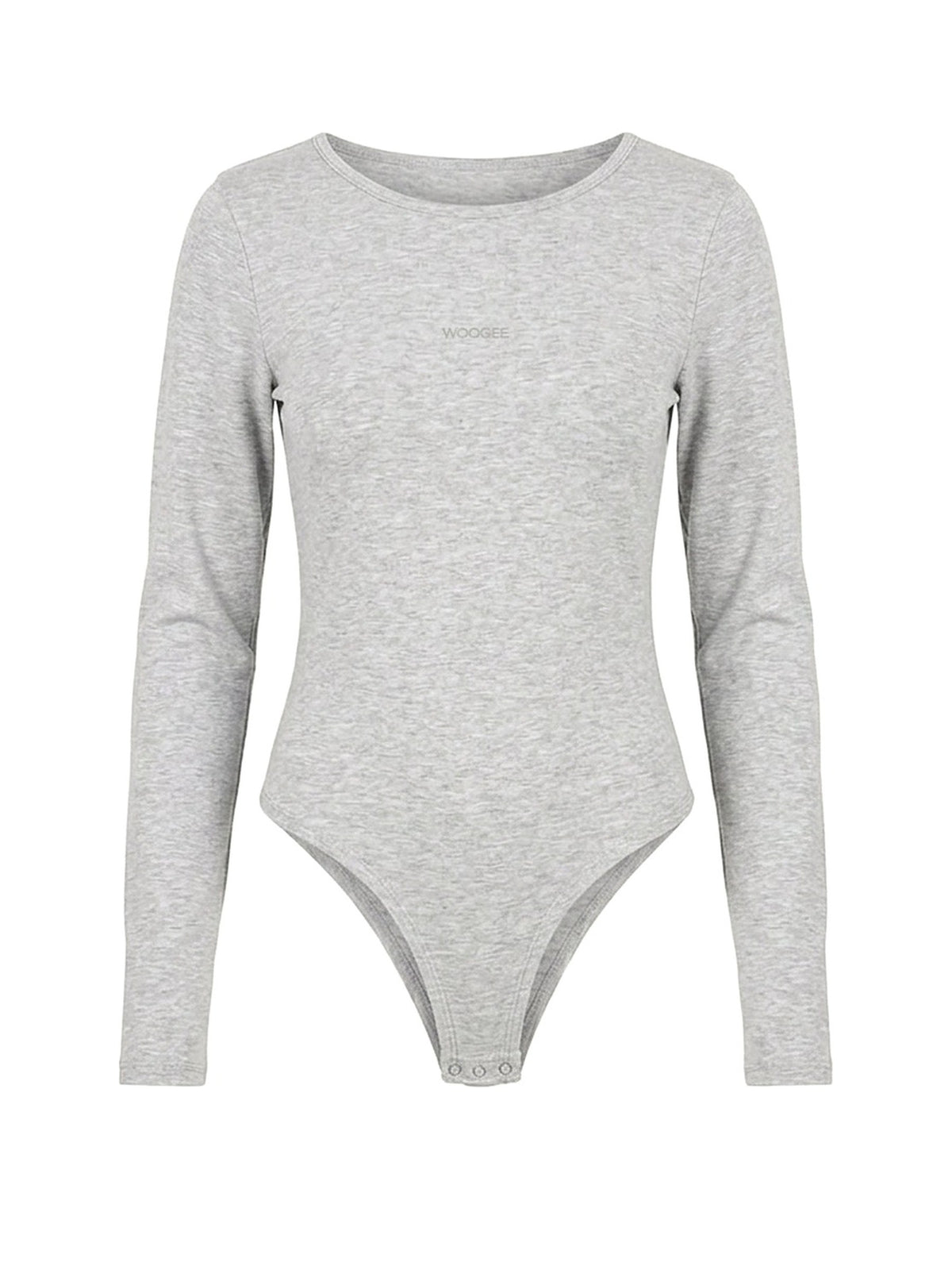 Bodysuit with Sleeves "LOUNGE light" — Grey Melange
