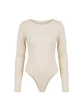 Bodysuit with Sleeves "LOUNGE light" — Cream — WOOGEE