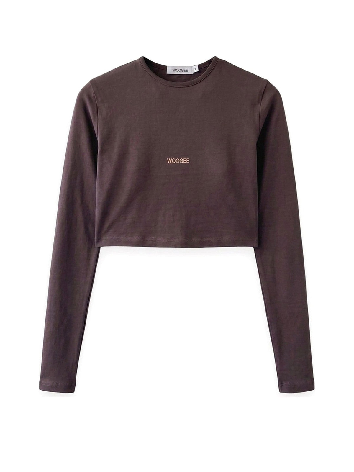 Crop top manches longues LOUNGE · Chocolate