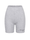 Bike Shorts "SIMPLE NEW" — Grey Melange