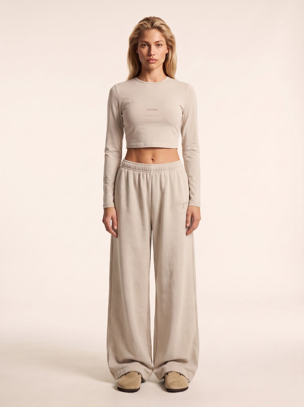 Crop Longsleeve LOUNGE — Cream